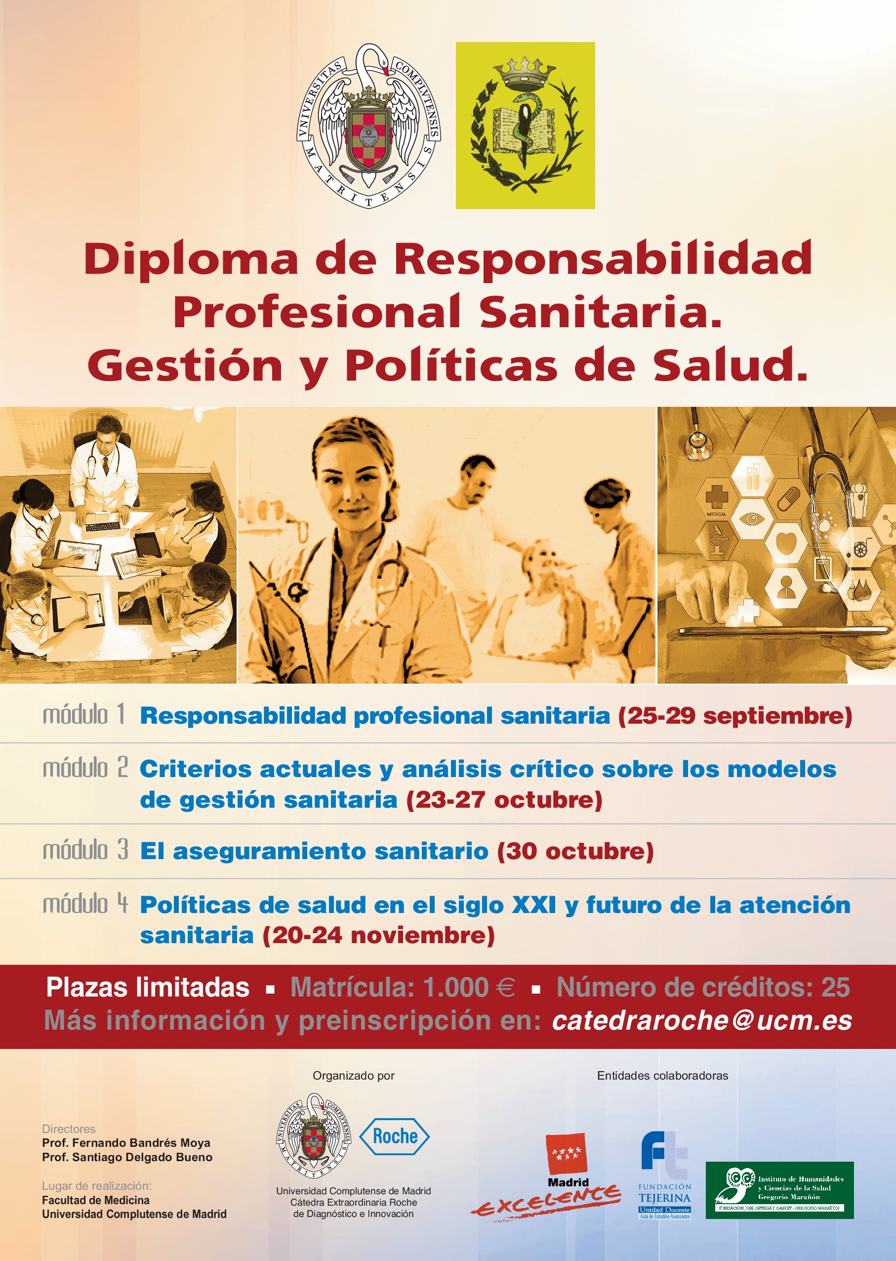 Diploma de Responsabilidad Profesional Sanitaria, Gestión y Políticas de Salud (cartel)